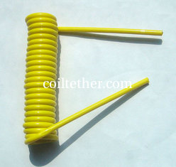 China Custom-made solid yellow fashion 4.0mm dia coil spring string cable without any end supplier