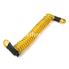 China 2015 new type transparent yellow short smart coil retractable lanyard coil with mini loops supplier
