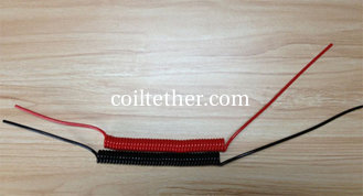 China Red Black 4''Length Steel Wire Spiral Coiled Tether Part Ready for Fasteners supplier
