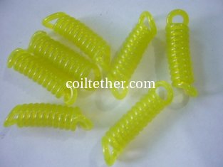 China Smart Elastic Coiled Tether with 90 Weld on Two Ends Semi-finished Coil Lanyard supplier