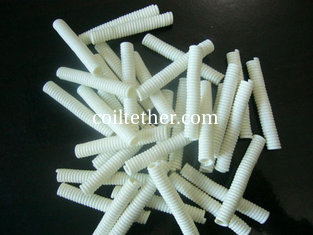 China Solid White Retractable Coil Cord Rope Ready for Accesorry Attaches to Your Items supplier