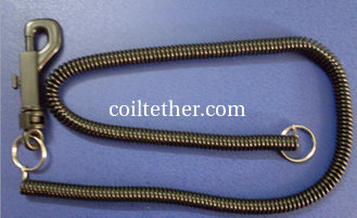 China Custom Size China Good Quality PU Long 50cm Clip-on Key Coil Tether supplier