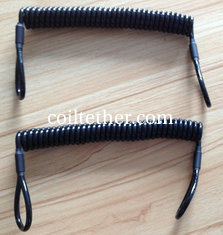 China Hot Selling China Manufacturer Supply Black High Pulling Spiral Coiled Retainer Strap w/2loops End supplier