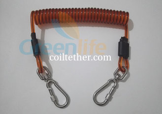 China China Factory Direct Top Quality Plastic Tube Inside Orange Coated Dia7mm Reinforced Coiled Cable Tool Lanyard supplier
