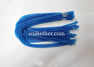 China Transparent Blue Color Wire Spring Long Tool Tether Ready for Final Snap Hook supplier
