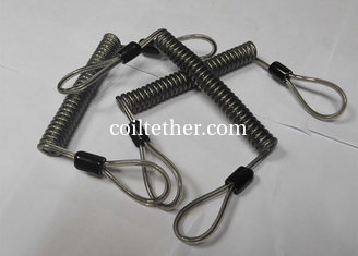 China Steel Reinforced 3.0MM Line ThicknessBungee Tool Safety Lanyards w/Rope Loop Ends supplier