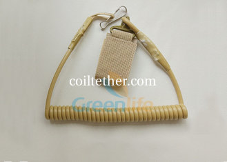 China Khaki Color Wire-reinforced Retention tactical Pistol Lanyard wtih Basic Belt Loop Attach to Your Weapon supplier