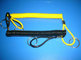 Black yellow spiral cord extention tool holder with 2loops &amp; 2split rings end safety ropes supplier