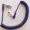 Chinese factory split ring robster clip stretch tool lanyard coiled leash classic black supplier