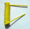 Custom-made solid yellow fashion 4.0mm dia coil spring string cable without any end supplier