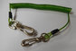 OEM China factory produce charming heavy green PU coated bungee coil tool lanyard w/hooks supplier