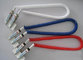 Non-slip coiled colorful lanyard tethers with stainless steel clip for dental promotion supplier