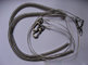 Top quality stainless wire reinforced coil lanyard translcuent gray tackle spiral cord 8M supplier