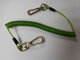 2Meter Lobster Clasp Hook Transparent Green Flexible Toll Safety Line Coiled Lanyard Rope supplier