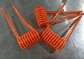 Custom Orange TPU Coated White Plastic Cord Inside Spring Coil Tether Leash supplier