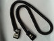 Plastic 40cm Long Black Coiled Leash Connector w/2pcs Plastic Clip Ends supplier