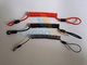 Flexible plastic customized size coil tether w/mini loop on two ends simple tool wire lanyards supplier
