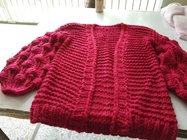 Hand Knit Bubble Sweater, Knitted Cardigan, Handmade Pullover,Chunky Knitted Cardigan Firefighter Cardigan Jumper Bomber
