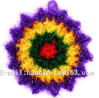 Custom Crochet Eco Dish Scrubbies Sparkly Yarn Hand Crocheted Scrubby Pads Crochet Decoration Washing Cloth