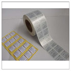 Custom printed brushed adhesive aluminium stickers/Matt Glossy Silver Foil PET Self Adhesive Label