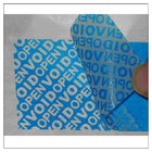Tamper evident seal blue color matt finishing VOID OPEN sticker security labels with serial number