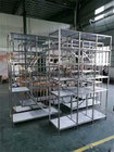 Export standard color stainless steel display shelf metal showcase with good quality