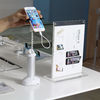 COMER security display stand for cellphone  cradles with gripper alarm