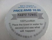 compressed round good quality hotel towel