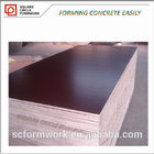 Reusable 100 times wooden board plastic black film faced plywood