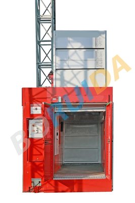 China 3200kg Blue Twin Cage Industrial Lift with Hot Dipped Zinc , High Reliability supplier