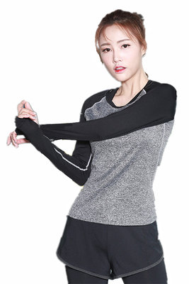 China CPG Global Women Breathable Polyester Spring  Long Sleeves Gym Running Sports T-Shirts Outdoor Apparel S-L S52 supplier
