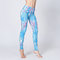 CPG Global Women's Outdoor Leggings Sport Running Pants Yoga Watercolor Blue Pattern HK39 supplier