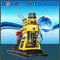 High efficiency water drill rig with electric-start diesel engine