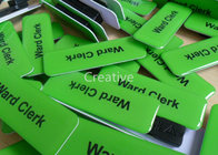 76mm x 25mm PVC Plastic Name Badges With Epoxy Dome Resin Finish​