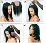 Virgin Brazilian Human Hair Lace Closure With Bundles Unprocessed 4x4 Lace Closure