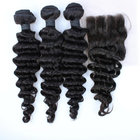 wholesale 8A grade cheap 3 parting lace closure brazilian virgin hair bundles with lace closure