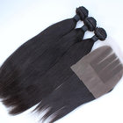 Unprocessed virgin peruvian hair bundles,Silky Straight pure virgin peruvian hair with lace closure
