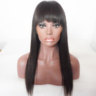 Top Quality Hand tied Brazilian Human Hair Swiss Lace  Wig full lace wigs with bang