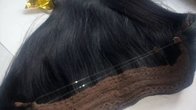 Brazilian Human Hair Flip In Hair Extension Hola Hair Extension Straight Natural Black