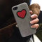 Soft Fiber Handmade Love Shape Pasted Cell Phone Case Cover for iPhone 7 6s Plus supplier