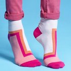 Cotton custom logo, design ladies Pink Ankle Socks