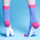 Custom logo, design women’s Athletic Crew Stripe cottton Socks