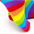 Custom logo, design rainbow design cotton women happy socks