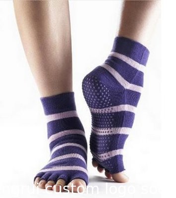 Customized design, color Open Toe Cotton Yoga Socks