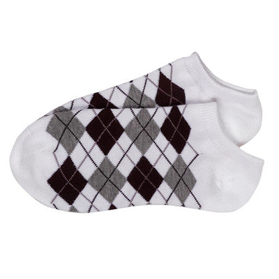 Custom design, color high quality pure cotton argyle Ankle Socks