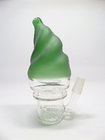 7" bule green Torches ice cream Pyrex Glass Water Pipes female 14  joint Fancy glass oil rigs hand blowing glass bongs