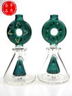 7" colorful Doughnut  Pyrex Glass Water Pipes female 14  joint Fancy glass oil rigs hand blowing glass bongs
