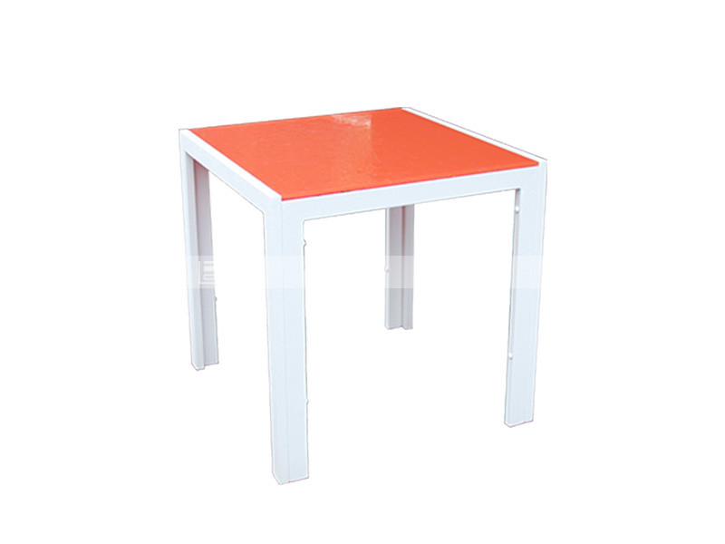 BML13288 aluminium glass top knock down table outdoor furniture garden table