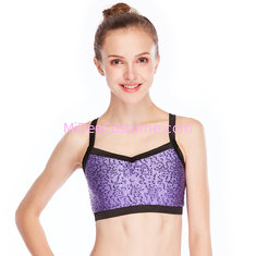 China Camisole Full Sequins Jazz Bra Tank Top Hip Hop Dance Clothes With Black Edge supplier
