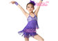 Three Colors Camisole Sequin Tassel Latin Dance Dresses With Feather Headpiece supplier